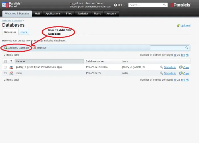 Screenshot showing how to backup your mysql database using phpmyadmin step 2