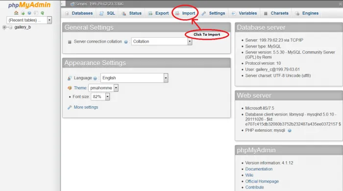 Screenshot showing how to backup your mysql database using phpmyadmin step 5