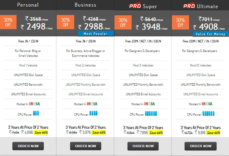 Screenshot showing how to buy web hosting on paceinfonet com step 1