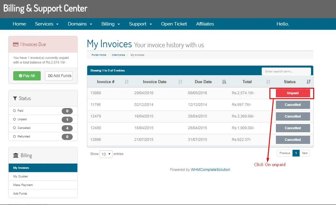 pay to open the invoice