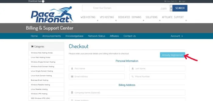 Screenshot showing how to register your own domain name step 4