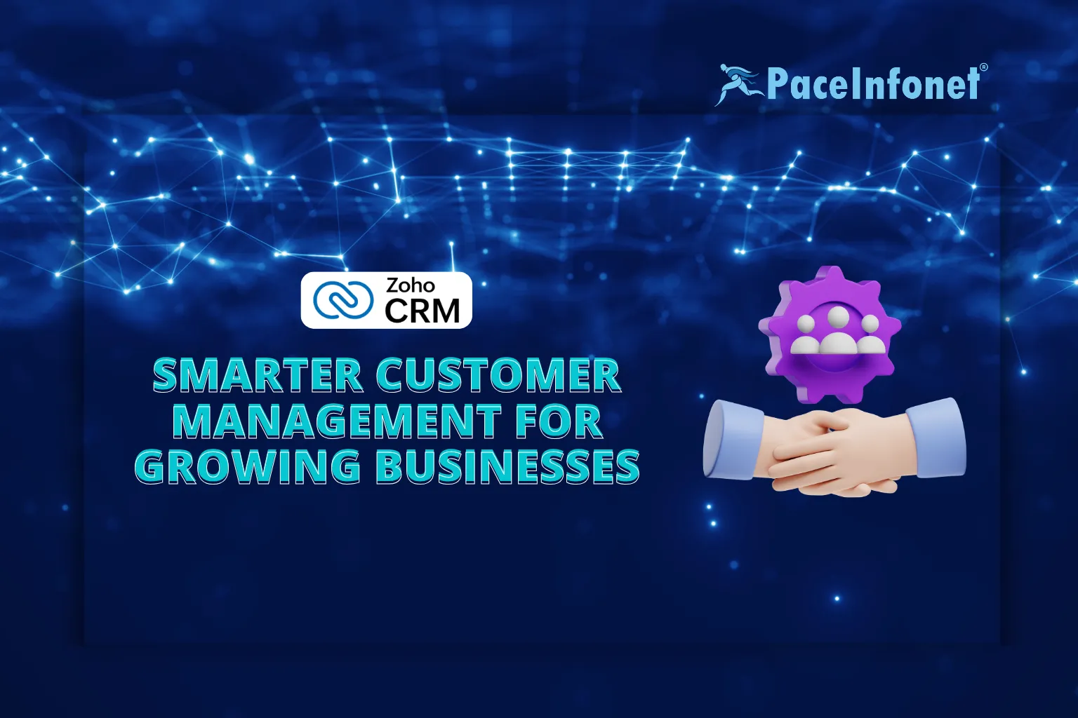 Illustration for Zoho CRM Solutions for Smarter Customer Management